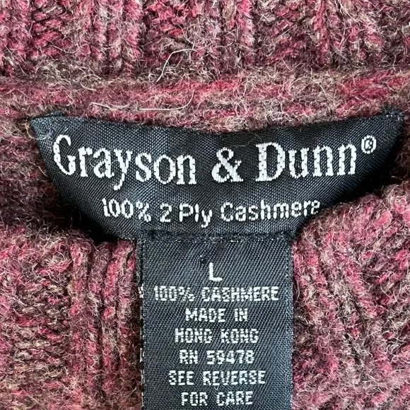 Grayson & Dunn 100% 2 Ply Cashmere Crew Neck Sweater Size L - Picture 3 of 7